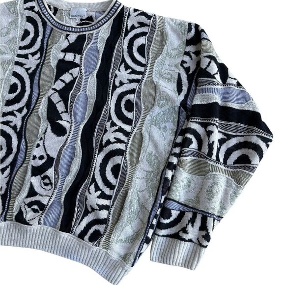 Rare White/Black Coogi-Style London Fog Sweater – XL - Picture 2 of 7